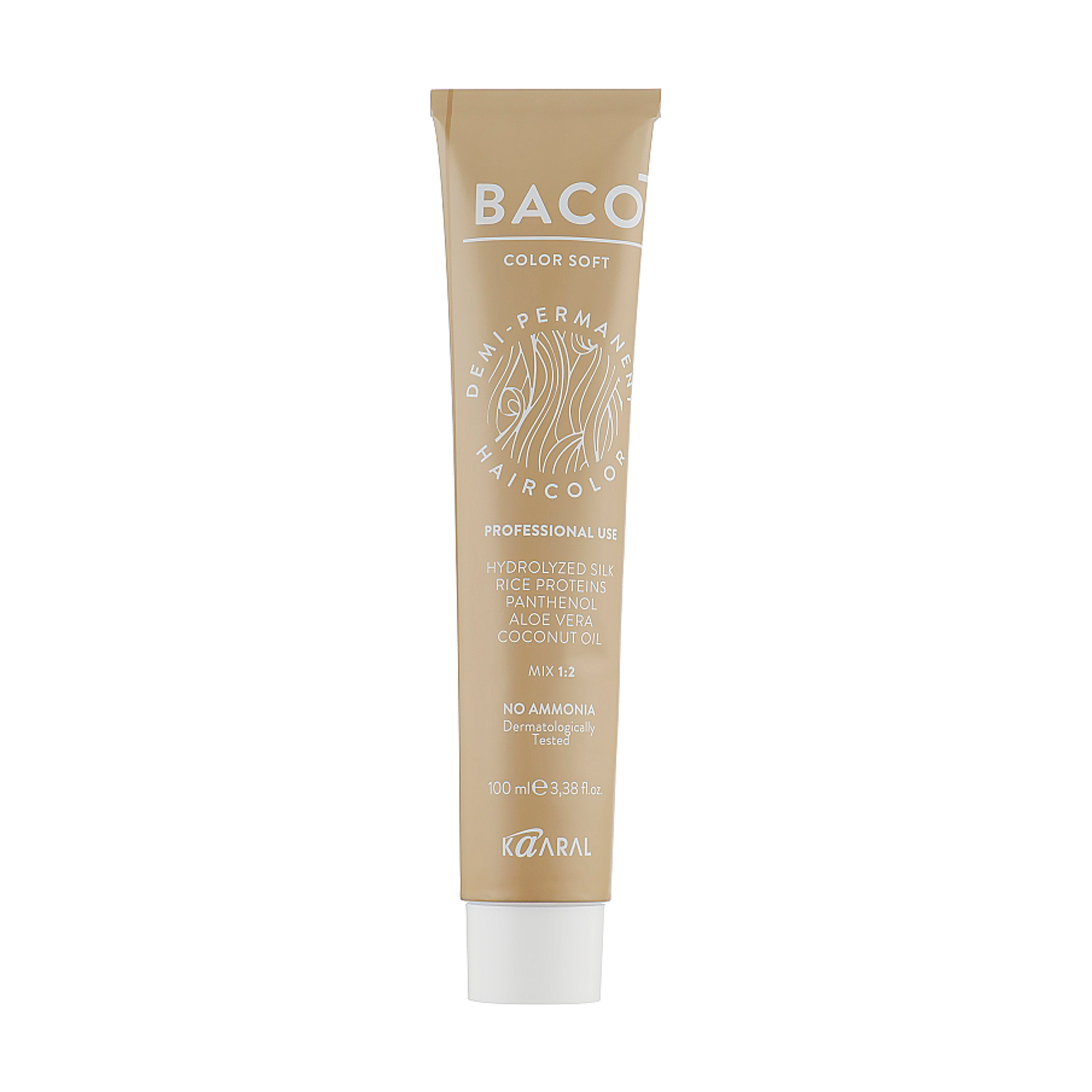 Напівперманентна фарба для волосся Kaaral Baco Soft Color .1 Попелястий, 100 мл